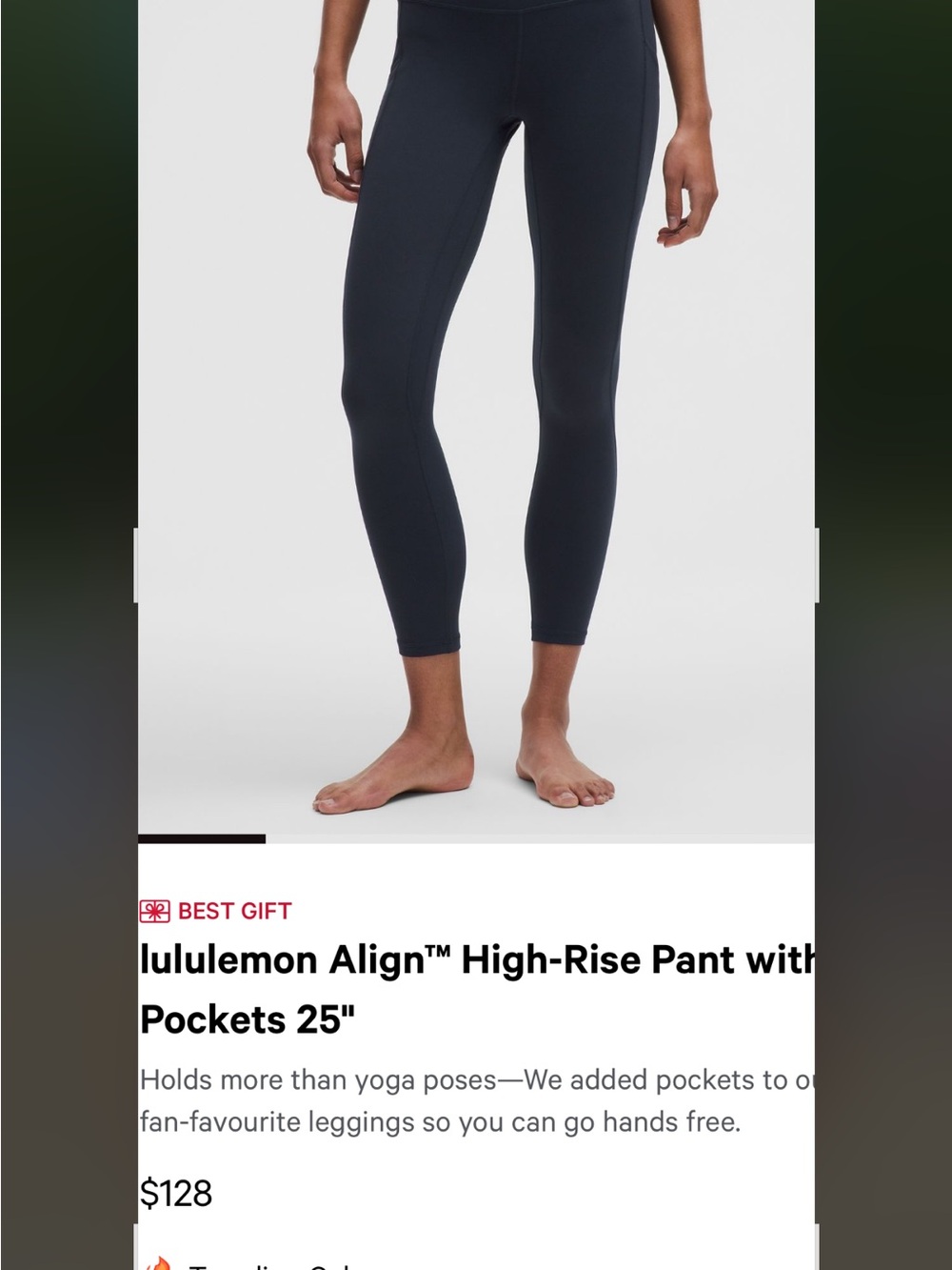 lululemon athletica Align HR Pant 25" *pockets True Navy -Size 6